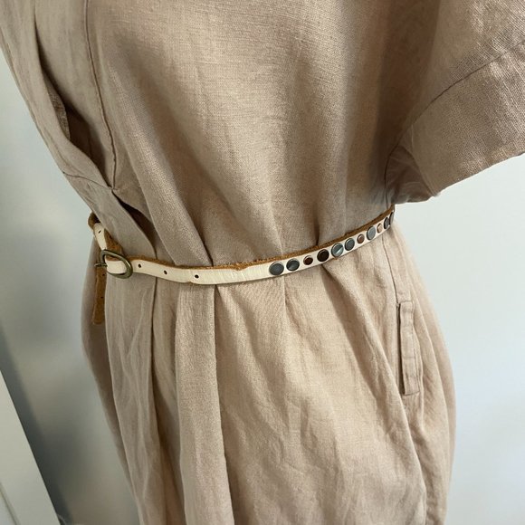 Vintage Linea Pelle Studded Belt, Size Medium